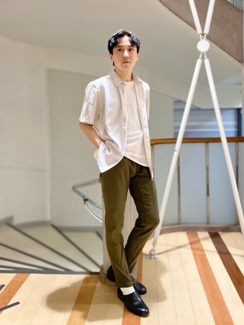 5351 POUR LES HOMMES シャツ シルキータッチ ショートスリーブシャツ