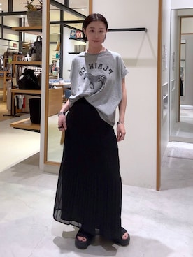 「BAYFLOW（ベイフロー）のアイテム」を使った、hiroeさん（レディース・160cm）の夏コーディネート