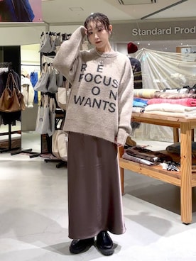 「アイテム（アクセサリー）」を使った、hiroeさん（レディース・160cm・40代）の冬コーディネート