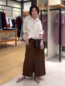 「BAYFLOW（ベイフロー）のフレフィットパンプス（パンプス、その他）」を使った、hiroeさん（レディース・160cm）の夏コーディネート