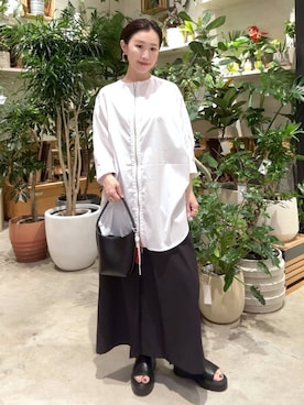 「アイテム（スカート）」を使った、hiroeさん（レディース・158cm・40代）の夏コーディネート