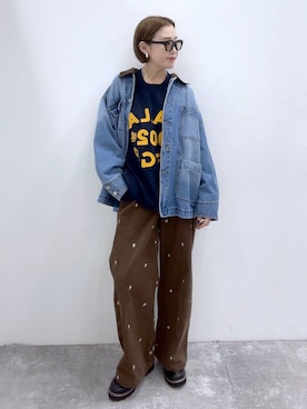「アイテム（ローファー）」を使った、hiroeさん（レディース・160cm・40代）の秋コーディネート