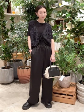 「BAYFLOW（ベイフロー）の[スタイルアップ]厚底サボサンダル（サンダル）」を使った、hiroeさん（レディース・158cm・40代）の夏コーディネート