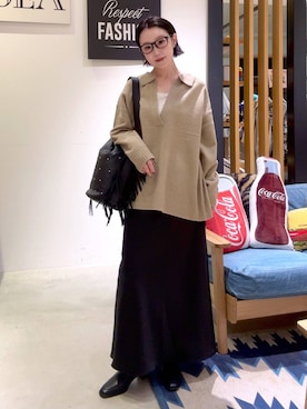 「アイテム（スカート）」を使った、hiroeさん（レディース・160cm・40代）の秋コーディネート