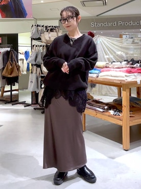 「アイテム（アクセサリー）」を使った、hiroeさん（レディース・160cm・40代）の冬コーディネート