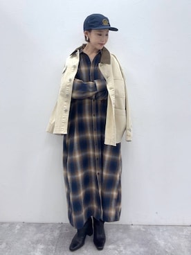 「アイテム（ワンピース/ドレス）」を使った、hiroeさん（レディース・160cm・40代）の秋コーディネート