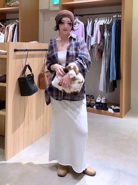 「HEREIAM（ヘレイアム）のアイテム」を使った、hiroeさん（レディース・160cm）の秋コーディネート