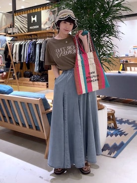 「BAYFLOW（ベイフロー）のアイテム（バッグ）」を使った、hiroeさん（レディース・160cm）の春コーディネート