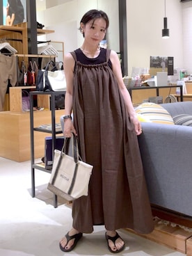 「アイテム（タンクトップ）」を使った、hiroeさん（レディース・158cm）の夏コーディネート