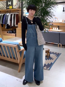 「BAYFLOW（ベイフロー）のアイテム（バッグ）」を使った、hiroeさん（レディース・160cm）の春コーディネート