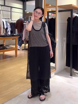 「BAYFLOW（ベイフロー）のアイテム」を使った、hiroeさん（レディース・160cm）の夏コーディネート