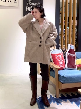 「アイテム（テーラードジャケット）」を使った、hiroeさん（レディース・160cm・40代）の秋コーディネート