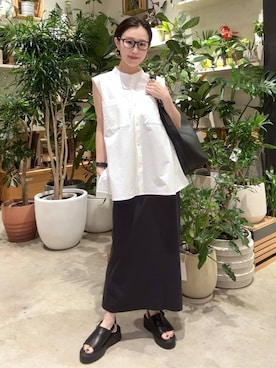 「若見え」｜hiroeさん（レディース・158cm）の夏コーディネート