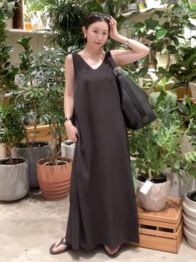 「bijorie（ビジュリィ）の【bijorie】ベストボディブラ リブベアキャミソール／NEW BASIC 25SS（インナーウェア/肌着）」を使った、hiroeさん（レディース・158cm・40代）の夏コーディネート