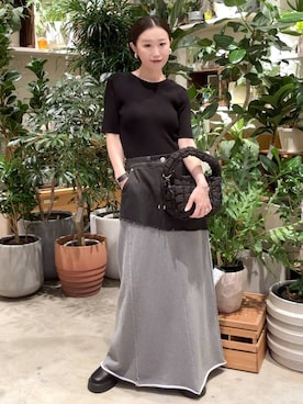 「アイテム（スカート）」を使った、hiroeさん（レディース・158cm・40代）の夏コーディネート