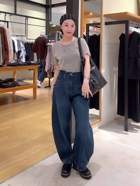 「BAYFLOW（ベイフロー）のアイテム」を使った、hiroeさん（レディース・160cm）の夏コーディネート
