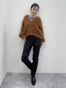 「アイテム（カーディガン/ボレロ）」を使った、hiroeさん（レディース・160cm・40代）の秋コーディネート