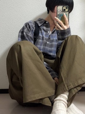 「BAYFLOW（ベイフロー）のアイテム（パンツ）」を使った、hiroeさん（レディース・160cm）の春コーディネート