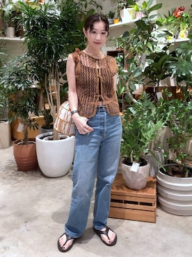 「アイテム（ブラジャー）」を使った、hiroeさん（レディース・158cm）の夏コーディネート