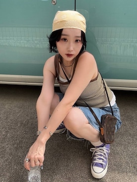 「bijorie（ビジュリィ）のアイテム」を使った、hiroeさん（レディース・160cm）の夏コーディネート