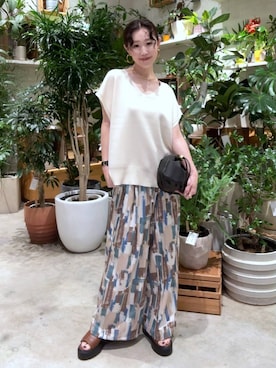 「骨格ウェーブ」｜hiroeさん（レディース・158cm・40代）の夏コーディネート