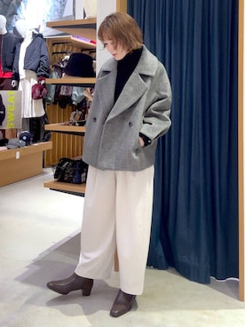 「アイテム（ブーツ）」を使った、hiroeさん（レディース・160cm・40代）の秋コーディネート