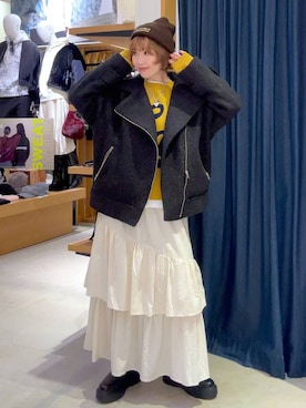 「アイテム（その他アウター）」を使った、hiroeさん（レディース・160cm）の秋コーディネート