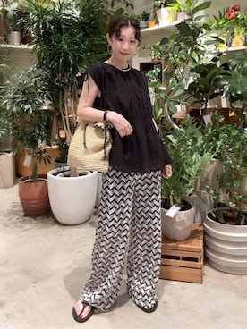 「骨格ウェーブ」｜hiroeさん（レディース・158cm・40代）の夏コーディネート