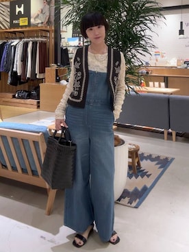 「BAYFLOW（ベイフロー）のアイテム（バッグ）」を使った、hiroeさん（レディース・160cm）の春コーディネート