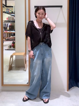 「BAYFLOW（ベイフロー）のアイテム」を使った、hiroeさん（レディース・160cm）の夏コーディネート
