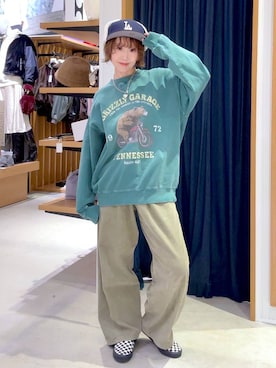 「アイテム（スウェット）」を使った、hiroeさん（レディース・160cm・40代）の秋コーディネート