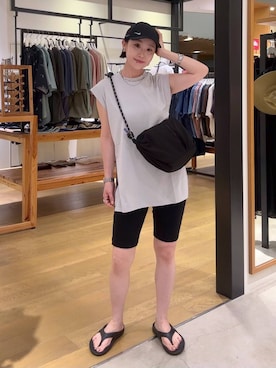 「MILLER（ミラー）のアイテム」を使った、hiroeさん（レディース・160cm）の夏コーディネート