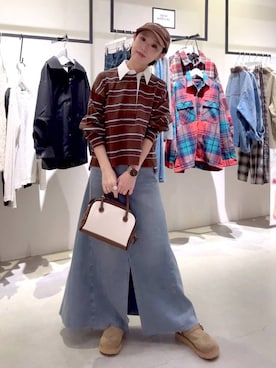 「アイテム（スリッポン）」を使った、hiroeさん（レディース・160cm）の秋コーディネート