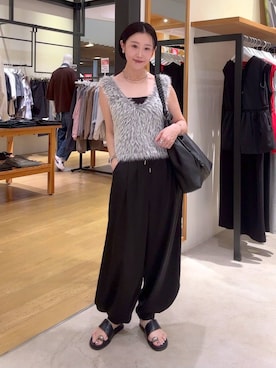 「BAYFLOW（ベイフロー）のアイテム」を使った、hiroeさん（レディース・160cm）の夏コーディネート