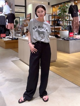 「HEREIAM（ヘレイアム）のアイテム」を使った、hiroeさん（レディース・160cm）の夏コーディネート