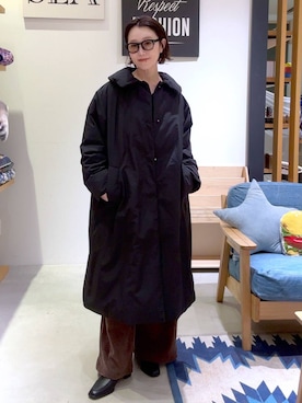 「アイテム（ダウンジャケット/コート）」を使った、hiroeさん（レディース・160cm・40代）の秋コーディネート