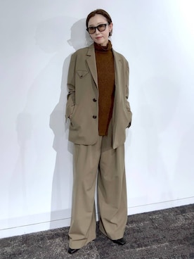 「アイテム（テーラードジャケット）」を使った、hiroeさん（レディース・160cm・40代）の秋コーディネート