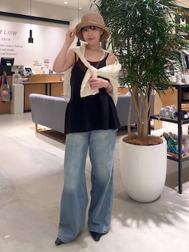 「BAYFLOW（ベイフロー）のアイテム」を使った、hiroeさん（レディース・160cm）の夏コーディネート