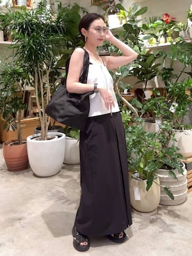 「若見え」｜hiroeさん（レディース・158cm）の夏コーディネート