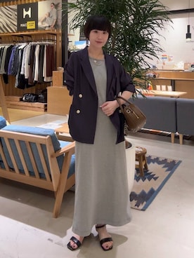 「BAYFLOW（ベイフロー）のアイテム（ワンピース/ドレス）」を使った、hiroeさん（レディース・160cm）の春コーディネート