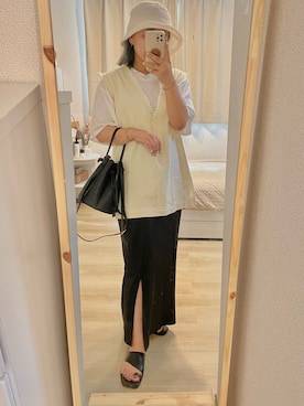 「SUGAR BISKET（シュガービスケット）のアイテム（トップス）」を使った、saya♡さん（レディース・153cm）の夏コーディネート