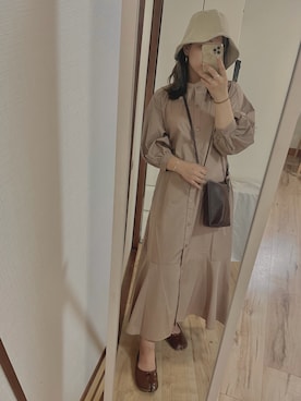 「RETRO GIRL（レトロガール）のアイテム（帽子）」を使った、saya♡さん（レディース・153cm）の夏コーディネート