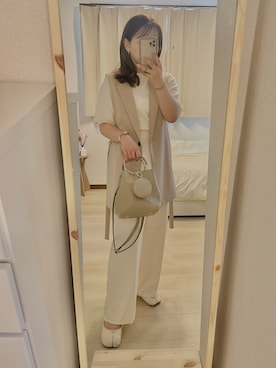 「TRIANGLE PALETTE（トライアングルパレット）のアイテム（トップス）」を使った、saya♡さん（レディース・153cm）の春コーディネート
