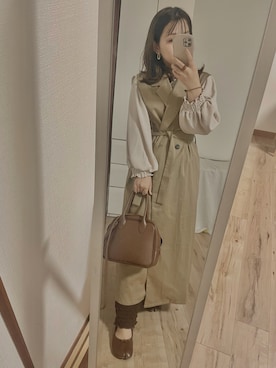 「Ambre Neige（アンブルネージュ）のアイテム（その他パンツ）」を使った、saya♡さん（レディース・153cm）の秋コーディネート