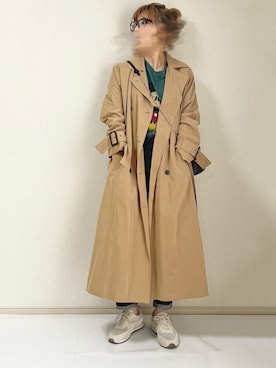 「TODAYFUL（トゥデイフル）のアイテム（スニーカー）」を使った、erina さん（レディース・165cm）の春コーディネート