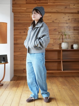 「アイテム（サロペット/オーバーオール）」を使った、cocaさん（レディース・152cm）の秋コーディネート