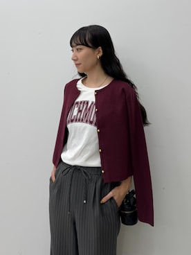 「ストライプパンツ」｜cocaさん（レディース・162cm）の秋コーディネート