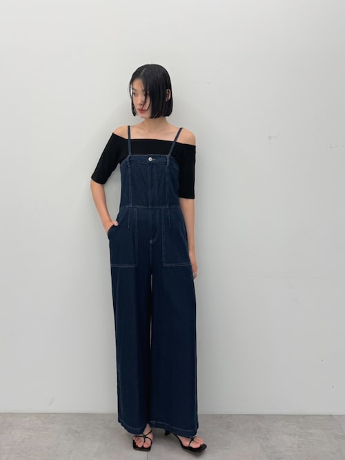 サマーデニムベアサロペット