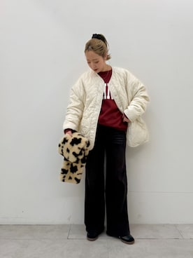 「アイテム（ブルゾン）」を使った、cocaさん（レディース・160cm）の秋コーディネート