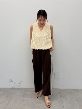 「アイテム（ベスト）」を使った、cocaさん（レディース・160cm）の夏コーディネート